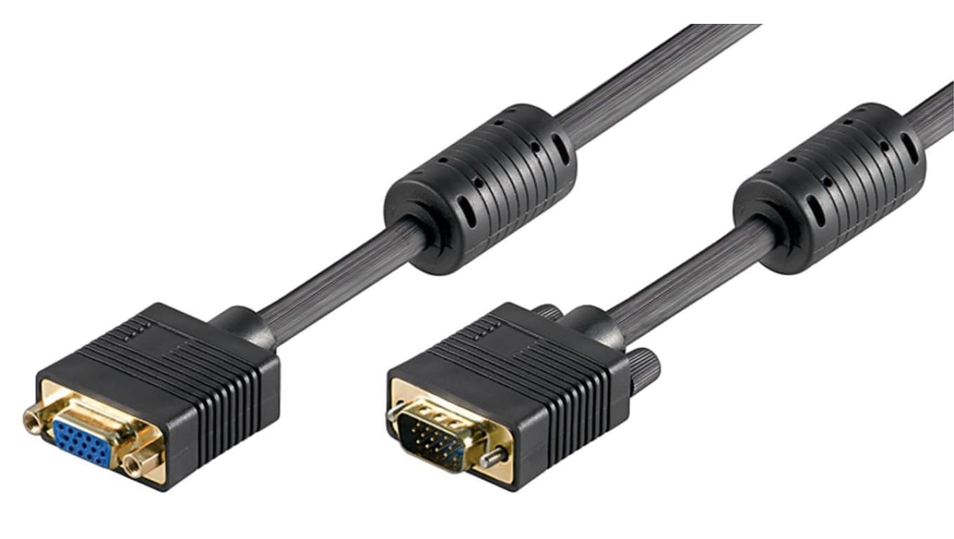 Przedłużacz do monitora Full HD SVGA, pozłacany - Długość kabla 2 m