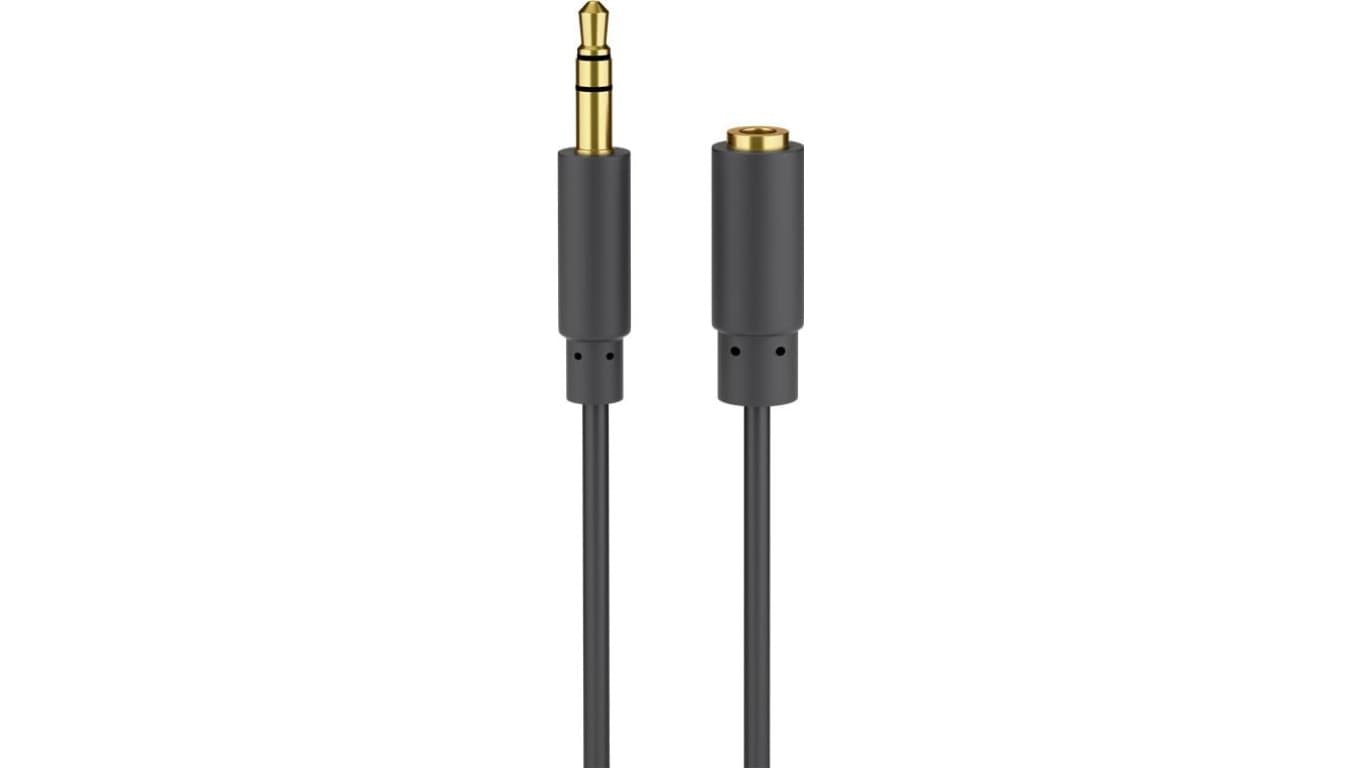Przedłużacz do słuchawek i audio AUX, 3,5 mm 3-pinowy, cienki - Długość kabla 2 m