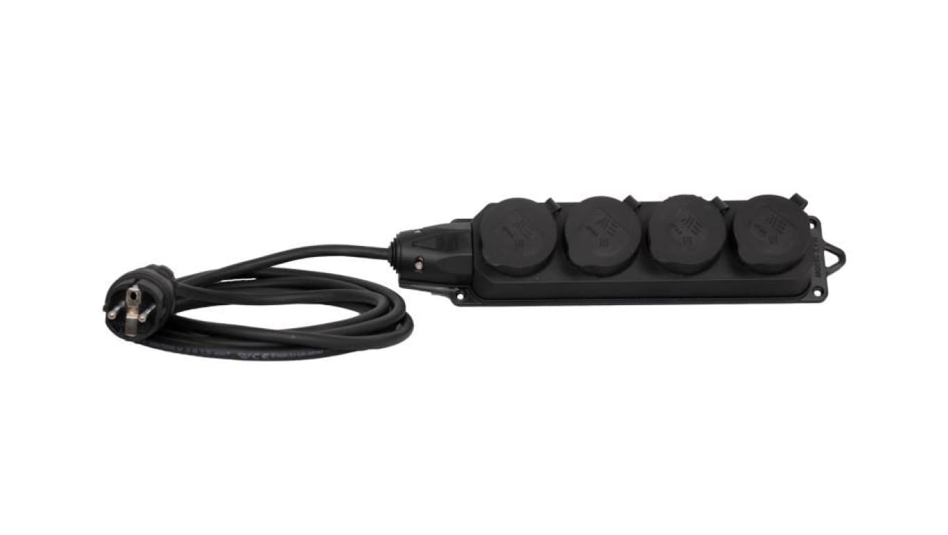 Przedłużacz listwowy gumowy 4x230V(4x2P+Z) OPD (H07RN-F) 3x1,5-5m