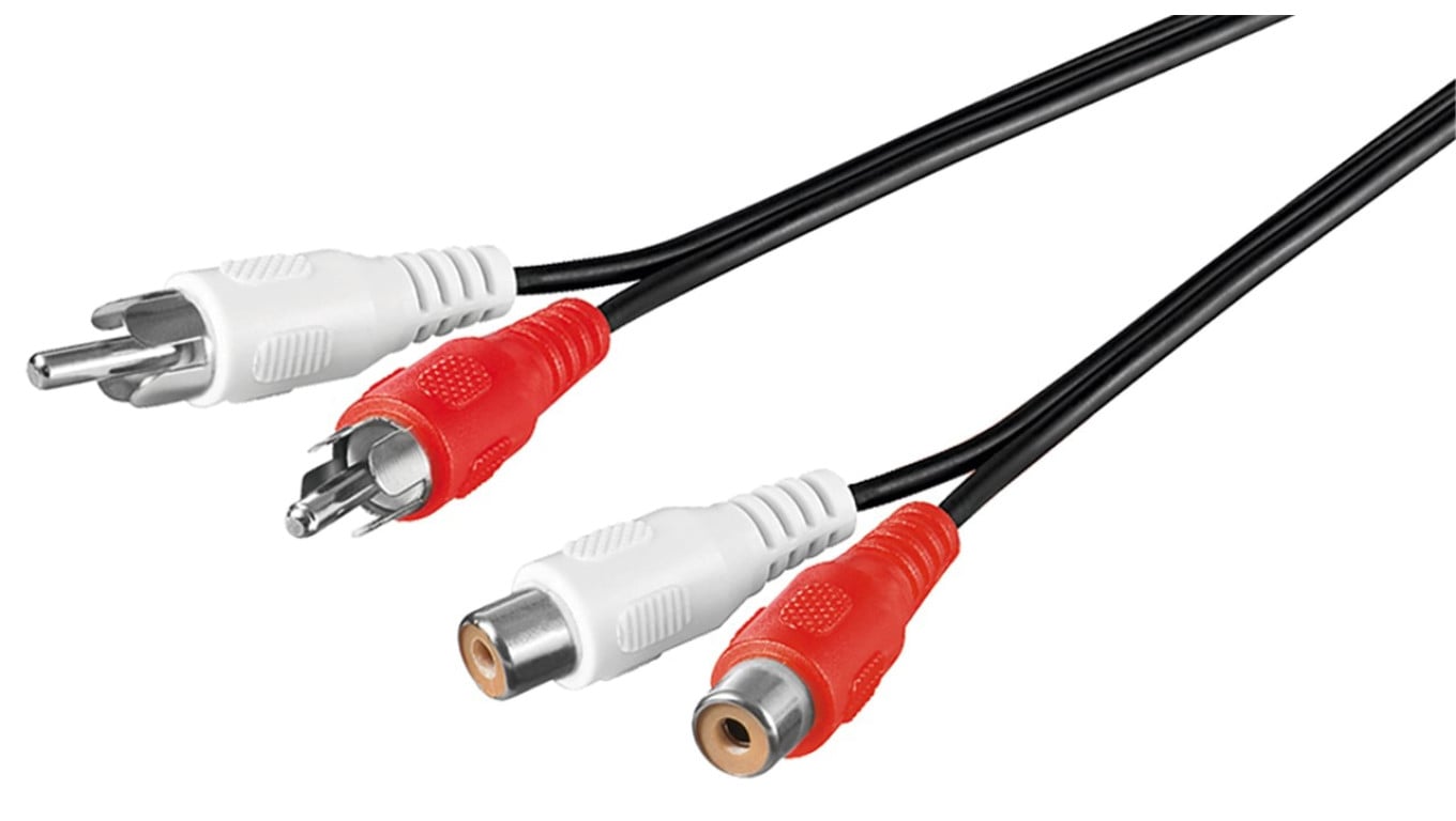 Przedłużacz stereo 2 x cinch - Długość kabla 5 m