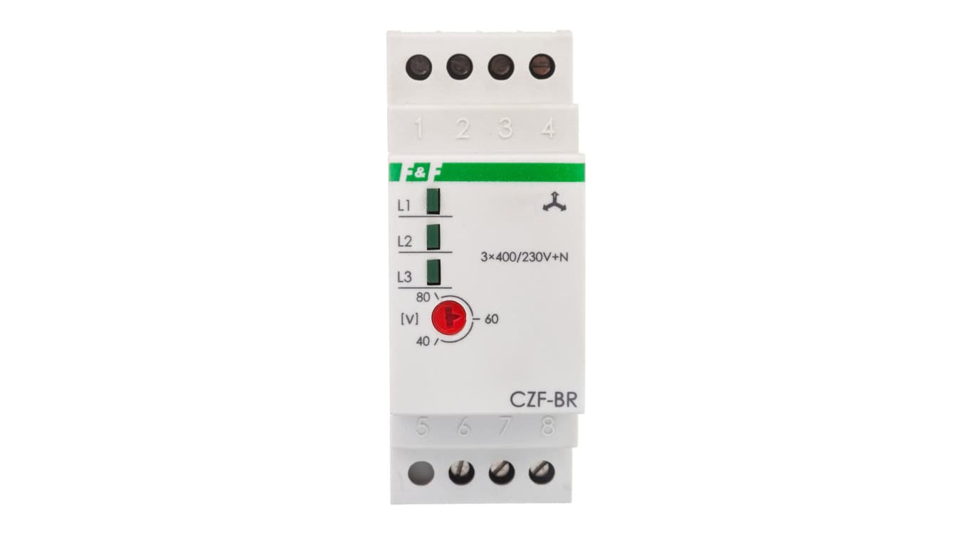 Przekaźnik zaniku i asymetri faz 10A 1P 4sek 40-80V CZF-BR