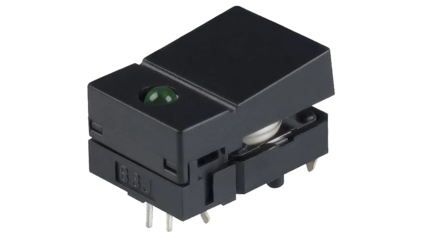 Przełącznik klawiaturowy Poz 2 SPST-NO 0,05A/24VDC czarny B3J-4100