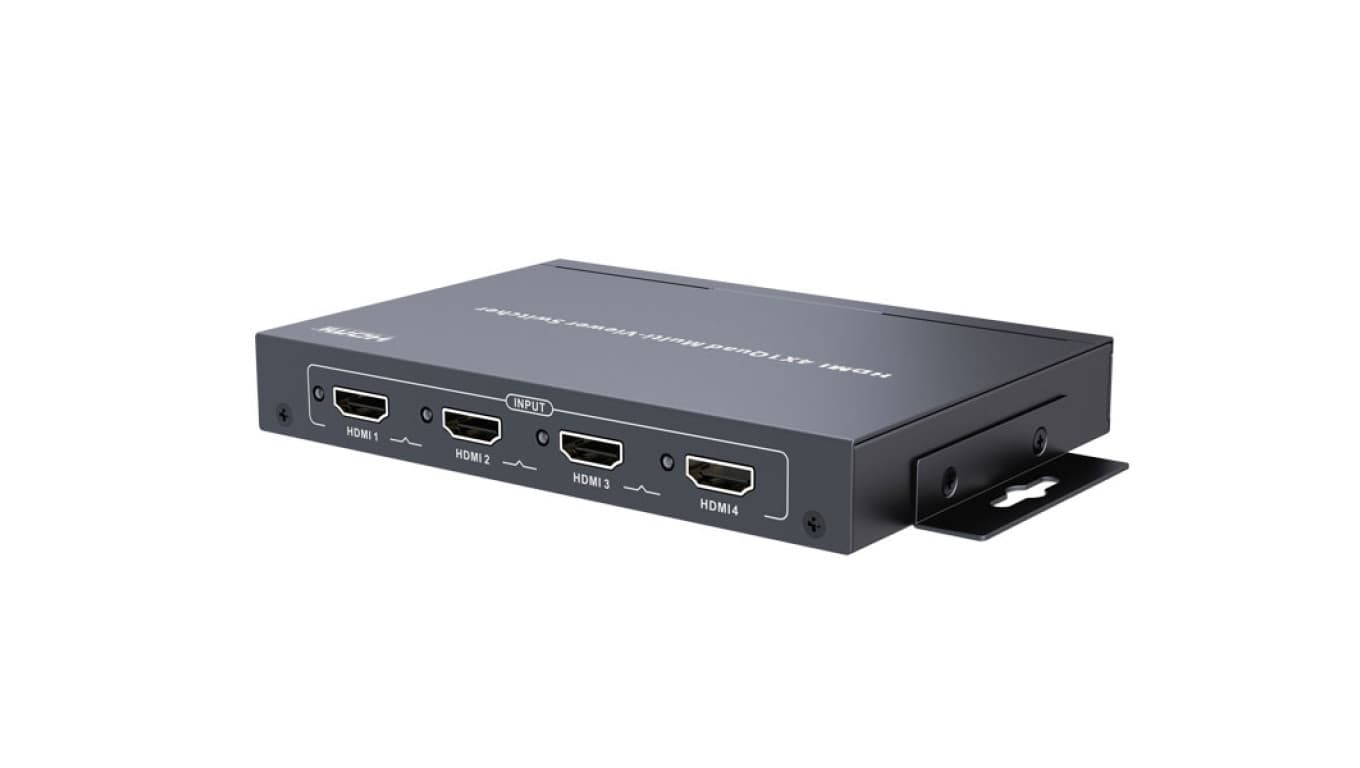 Przełącznik switch HDMI 4 wejścia x 1 wyjście HDMI ze spliterem obrazu x4 Quad-split Multiviewer LKV401MS