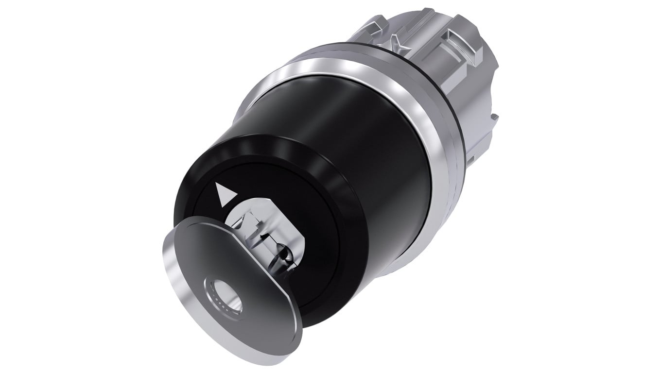 Przełącznik z kluczem BKS 22mm okrągły metal nr E7 (VW) bez klucza 2 poz. O-i monost. kąt zał. 90st. 3SU1050-5SF11-0AA0