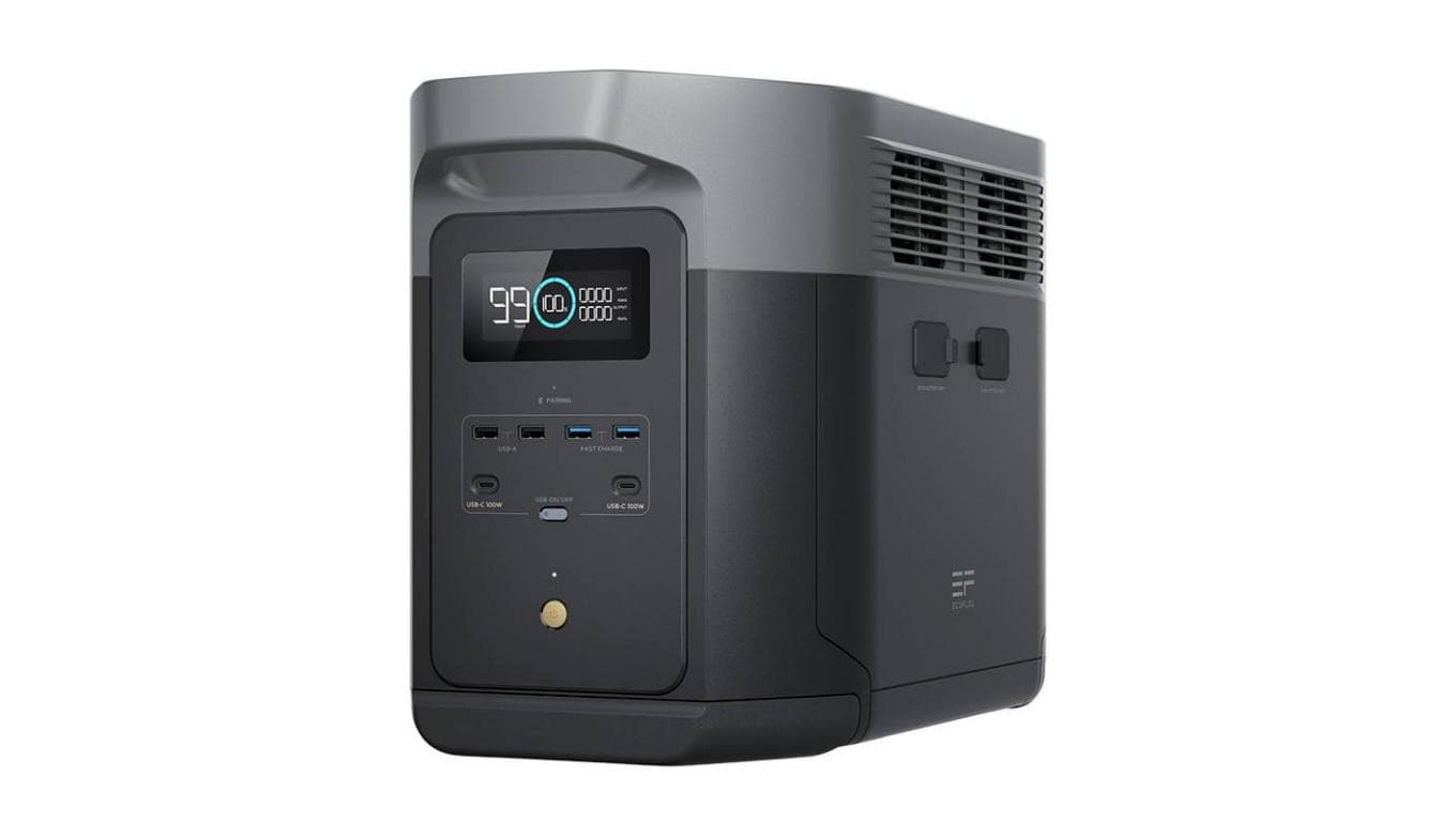 Przenośna stacja zasilania 2048Wh, 4x AC 2400W, X-Boost 3100W, 2 x USB-A, 2 x USB-C 100W, 2x DC5521 EcoFlow Delta 2 Max