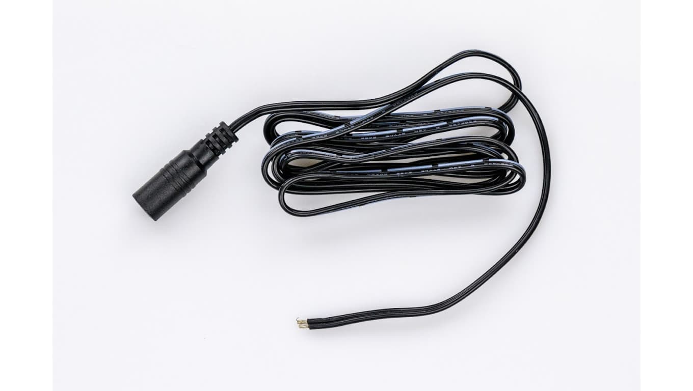 Przewód DC 1,5m z gniazdem 2,5x5,5 mm AWG20 2x0,5mm2 ESPE