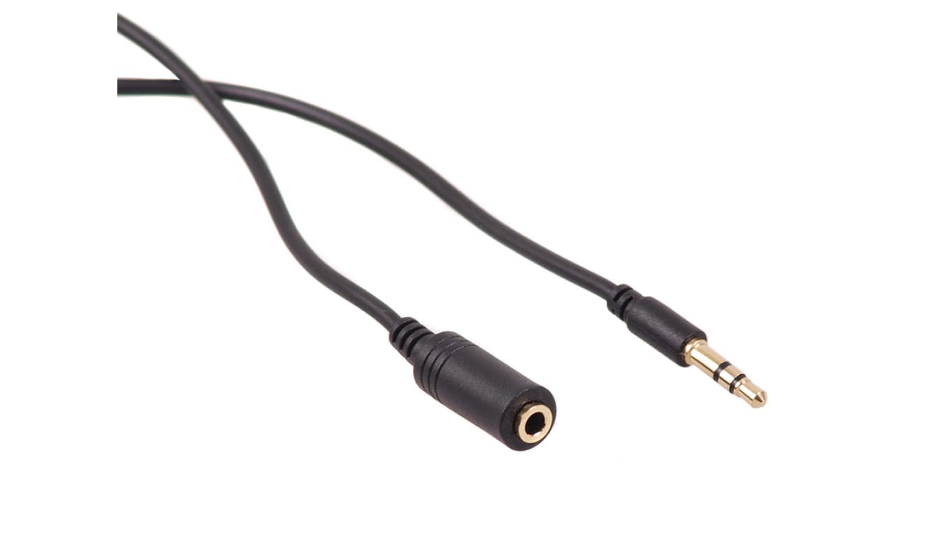 Przewód jack 3.5mm wtyk-gniazdo 5m czarny Maclean MCTV-821 MCTV-821
