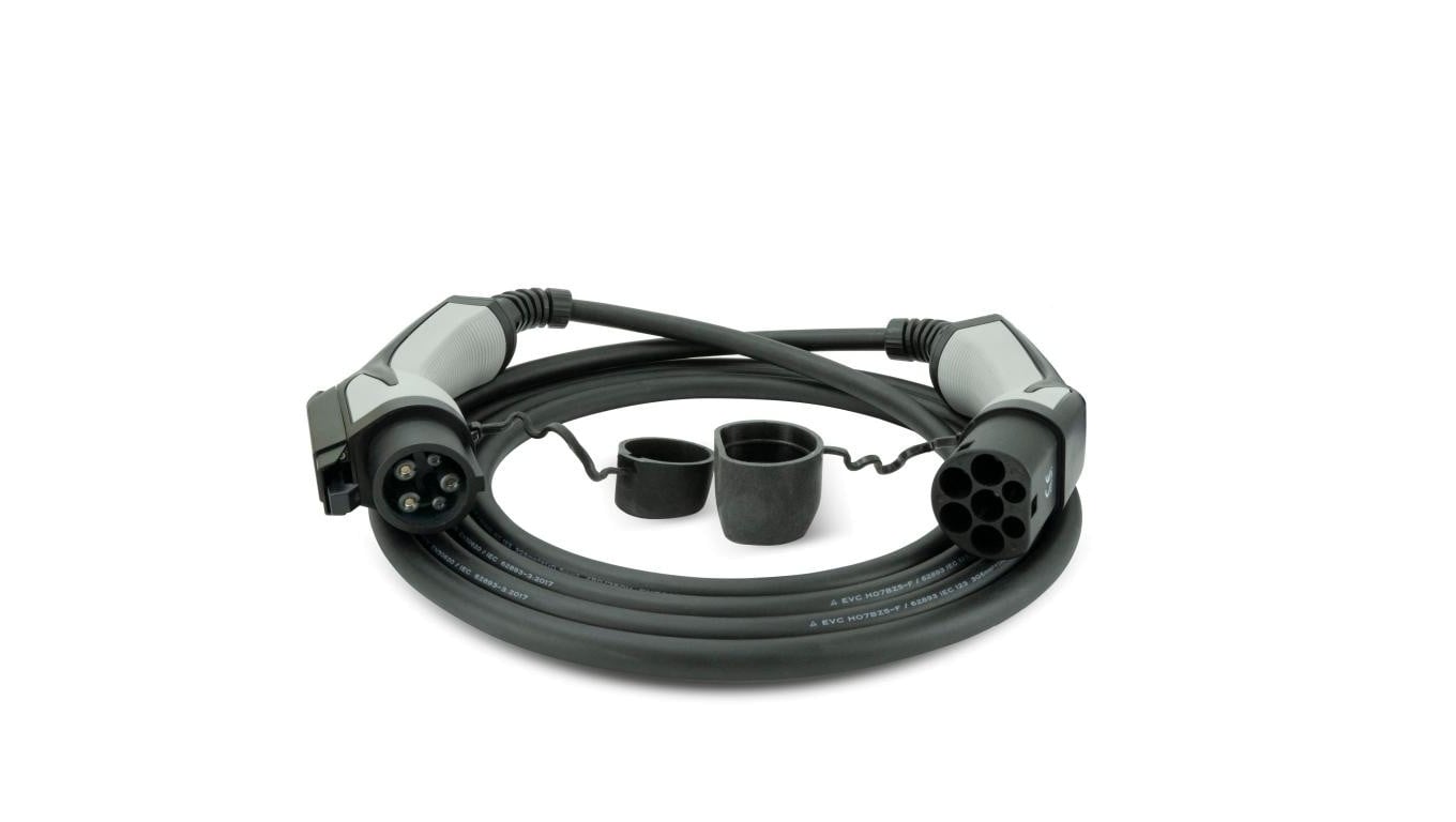 Przewód ładowania 7,2kW/32A/1f Type2-Type1(samochód) 5m LED