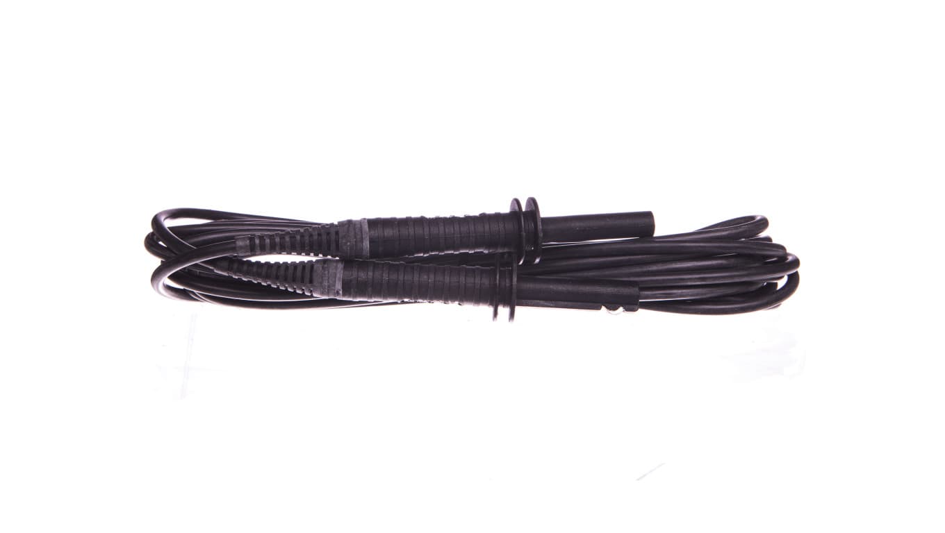 Przewód pomiarowy 5m czarny ekranowany 5kV /wtyki bananowe/ WAPRZ005BLBBE5K