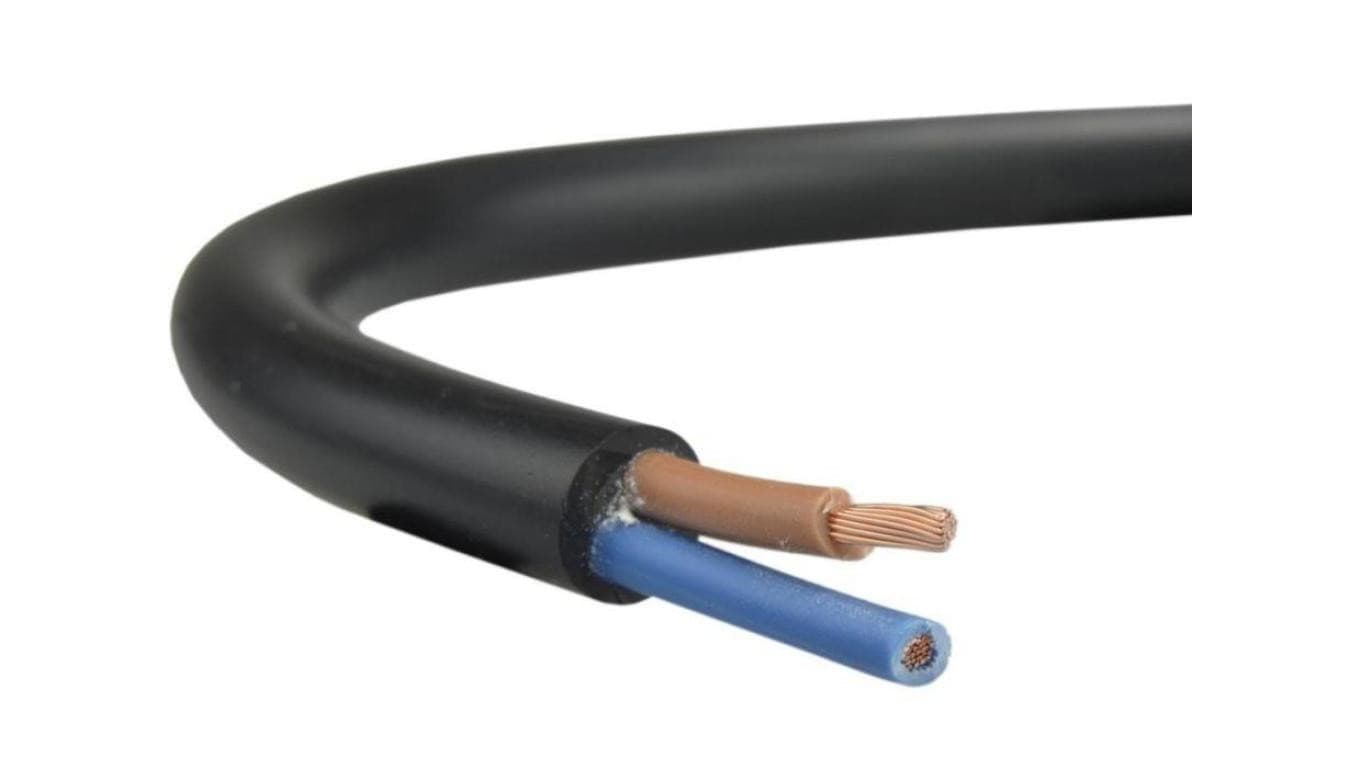 Przewód prądowy H03VV-F / OMY 300V 2x1,5 czarny linka Elektrokabel /100m/