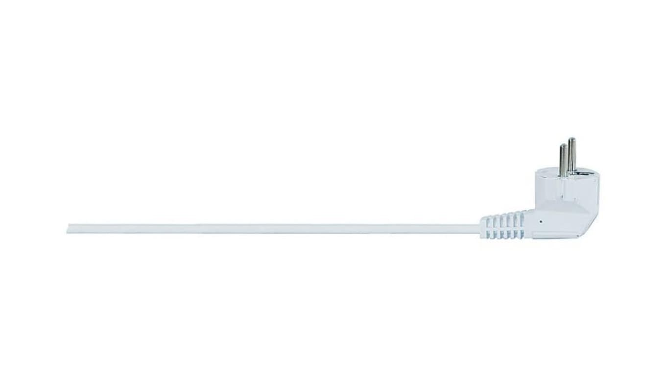 Przewód przyłączeniowy z wtyczką kątową OWY (H05VV-F) 3x1,5mm2 - 5m - biały