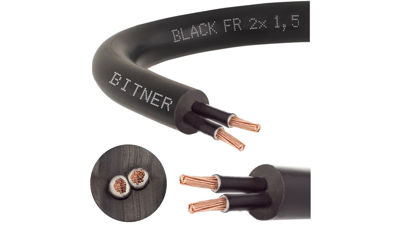 Przewód sterowniczy prądowy BiT 500 Black FR 300/500V 2x1,5 linka do ziemi Bitner /300m/