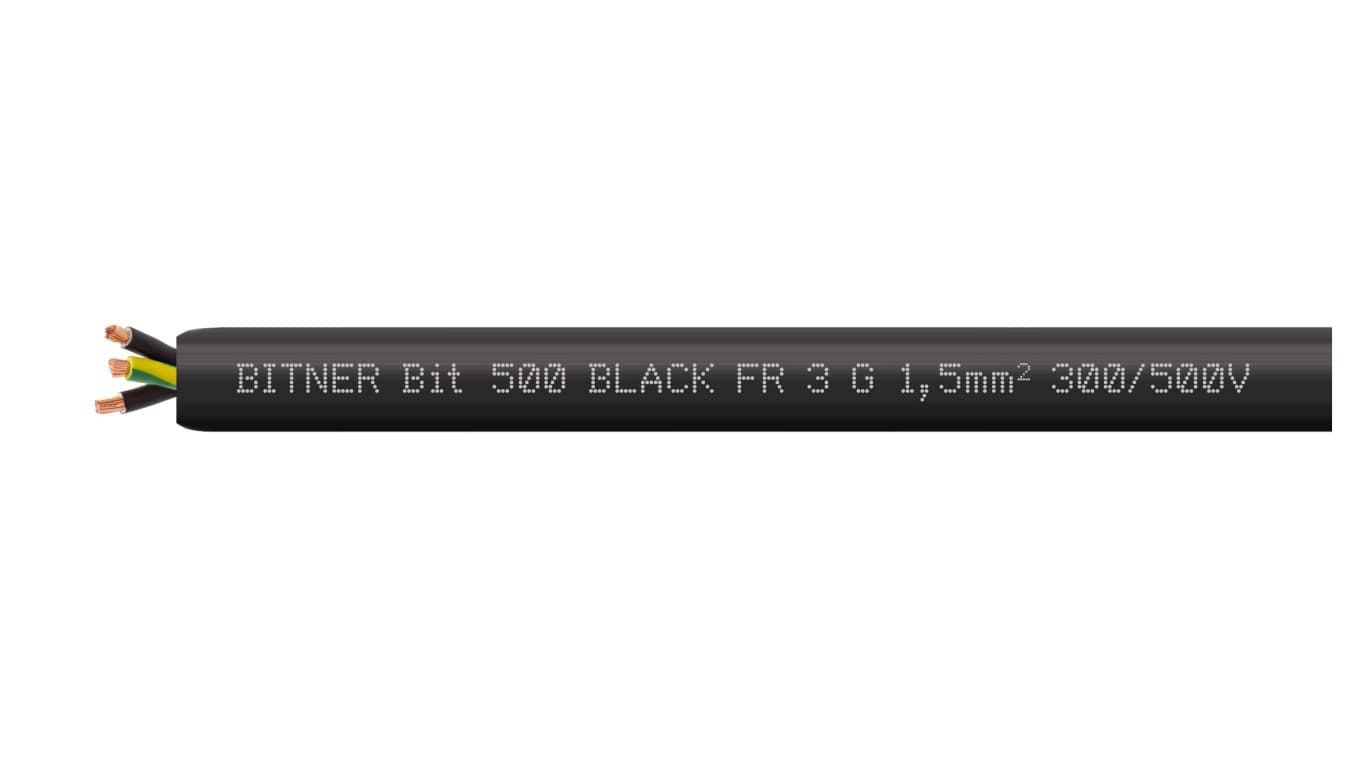 Przewód sterowniczy prądowy BiT 500 Black FR 300/500V 3x1,5 linka do ziemi Bitner /25m/