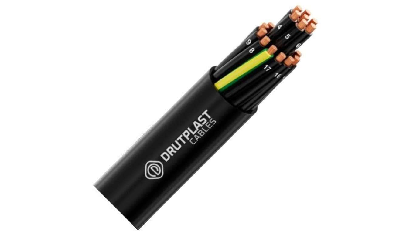 Przewód sterowniczy prądowy DPCFlex 500 FR BK 300/500V 3x1,5 linka do ziemi Drutplast 100m