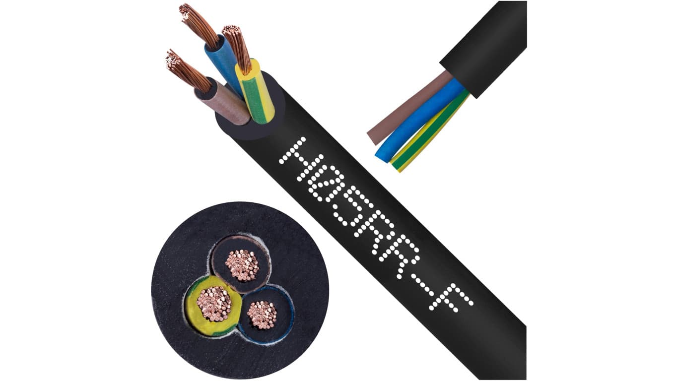 Przewód w gumie H05RR-F / OW 3x1 300/500V Elektrokabel /500m/