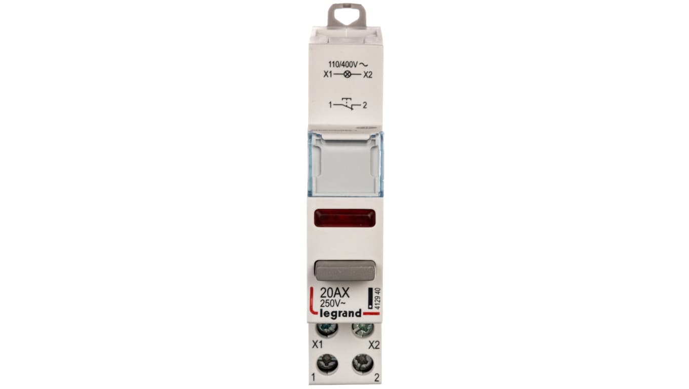 Przycisk modułowy 20A 1R z lampką LED 110/400V czerwoną LP472 412940