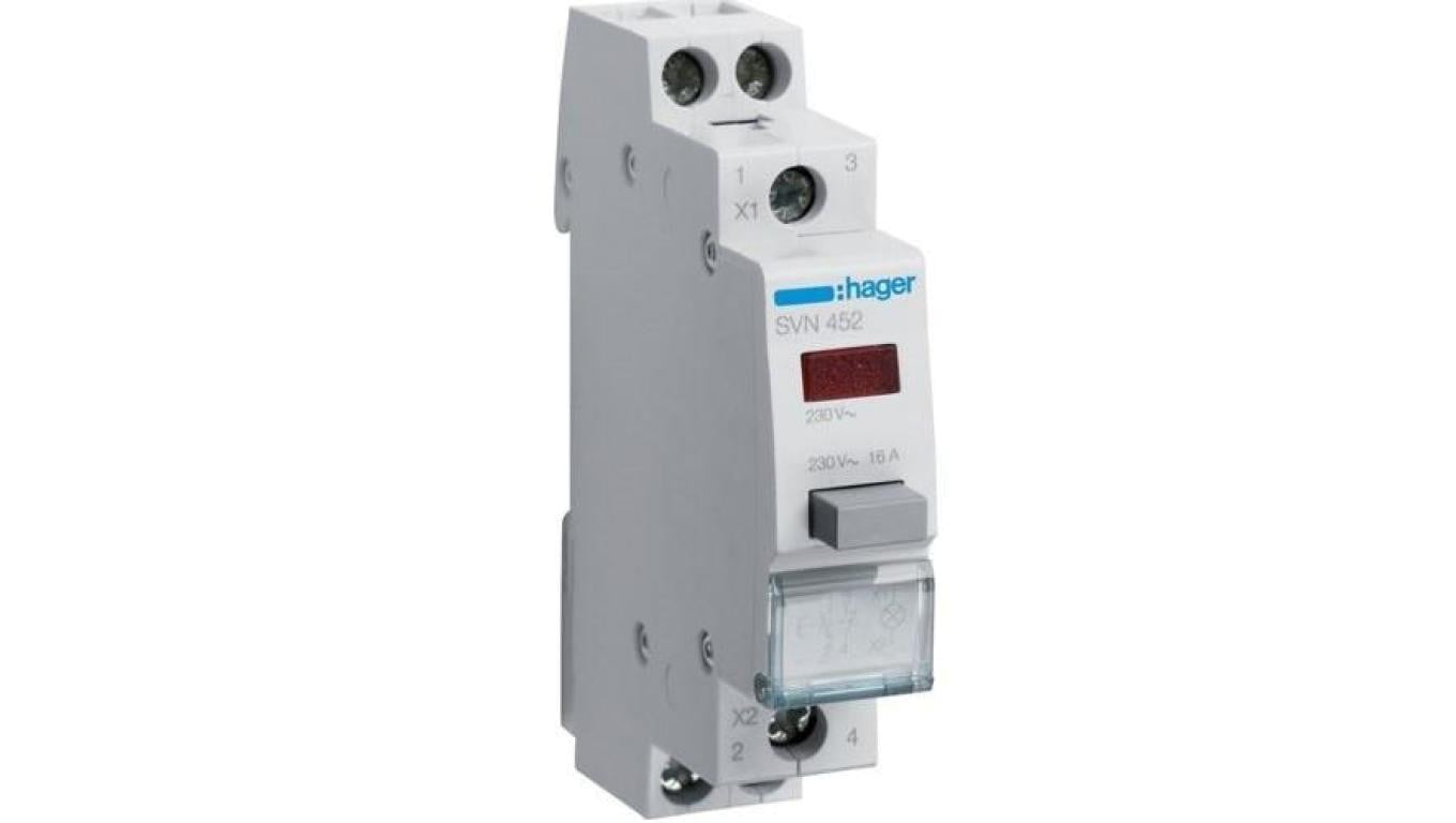 Przycisk sterowniczy 1NO+1NC LED czerwona 16A 230VAC SVN452