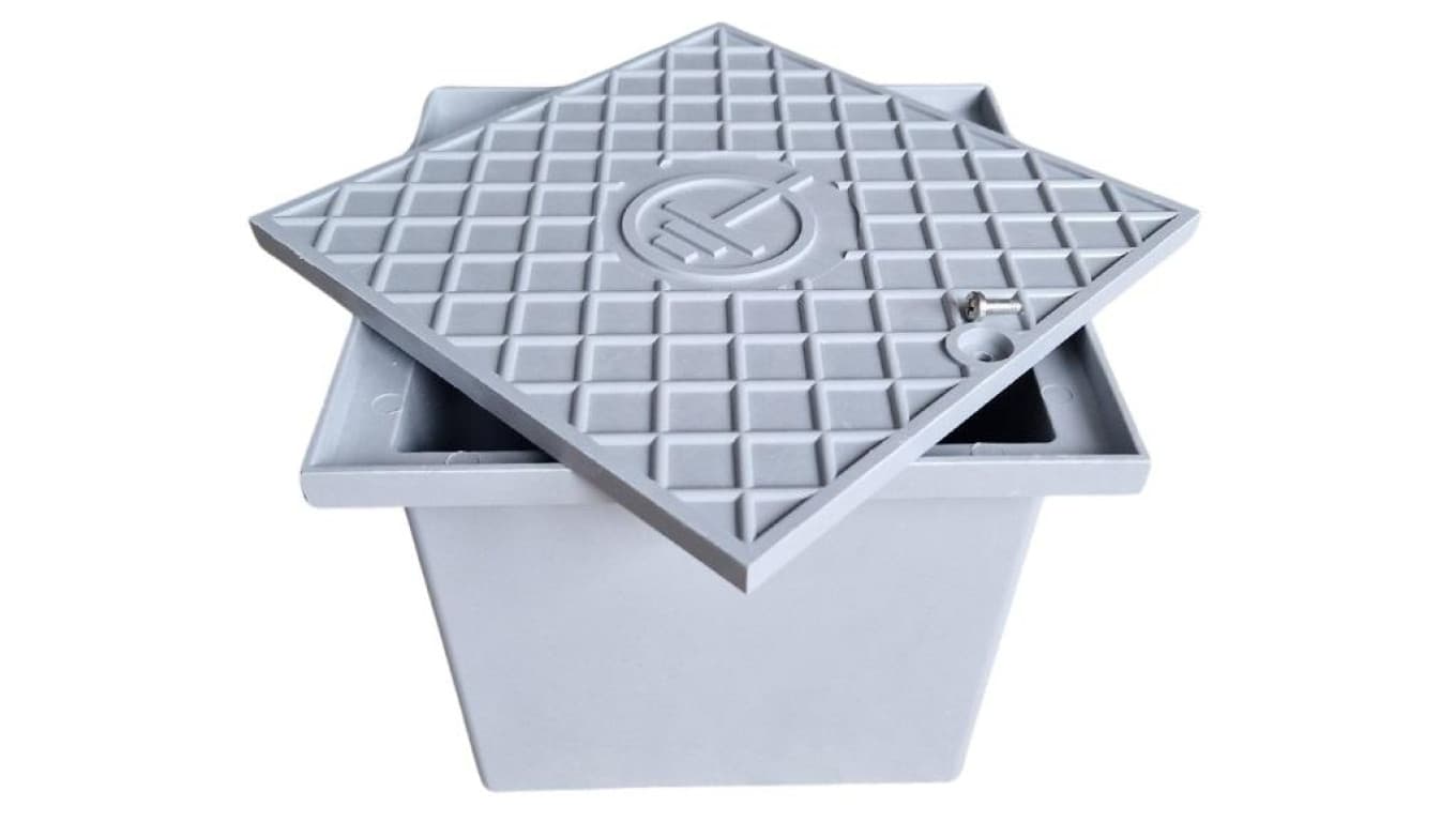 Puszka do złącza odgromowego uziomowego IK10, 200x200x165mm z dnem
