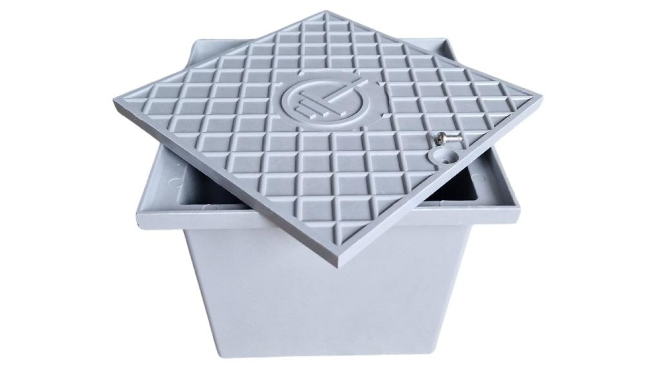 Puszka do złącza odgromowego uziomowego IK10, 200x200x165mm z dnem