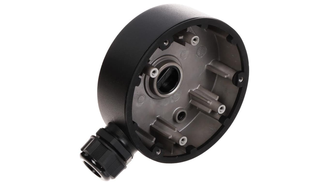 Puszka montażowa, materiał: stop aluminium, kolor: czarna,wymiary: O 120×37.2 mm, waga: 250g