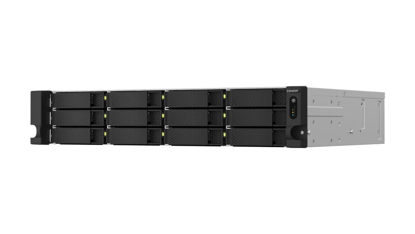 QNAP TS-1264U-RP-8G 12-zatokowy serwer NAS, Intel Celeron, 8GB RAM, 2x 2,5GbE RJ-45, RP, RACK