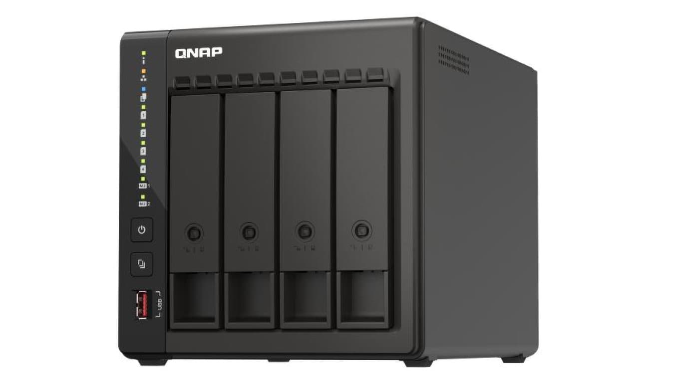 QNAP TS-453E-8G 4-zatokowy serwer NAS, Intel Celeron, 8GB RAM, 2x 2,5GbE RJ-45, Tower