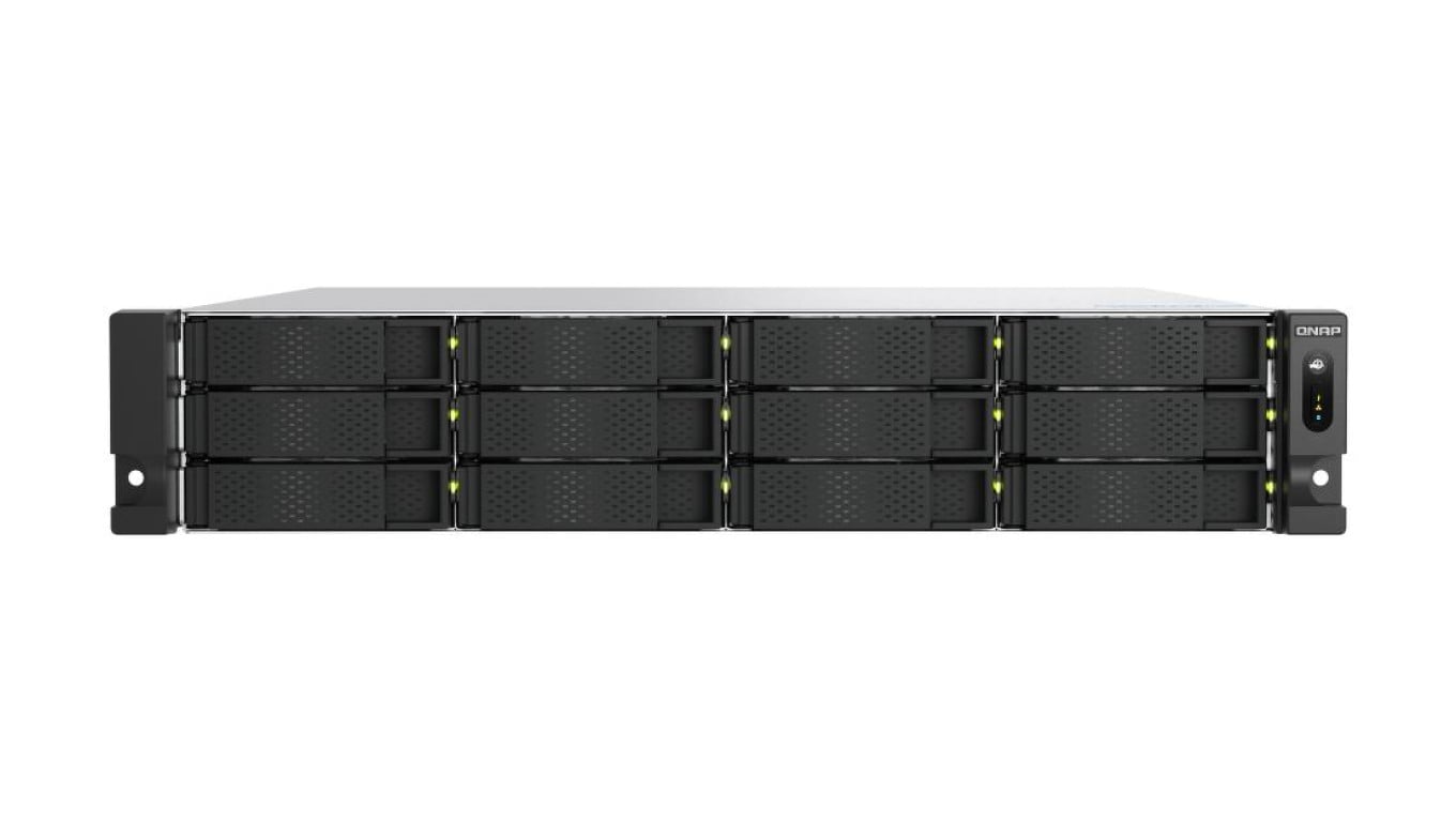 QNAP TS-h1277AXU-RP-R5-16G 12-zatokowy serwer NAS, AMD Ryzen, 16GB RAM, 2x 10Gb Base-T, RP, RACK