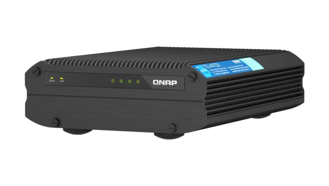 QNAP TS-i410X-8G 4-zatokowy bezwentylatorowy przemysłowy NAS, Intel, 8GB RAM, 2x 10GBase-T, Tower