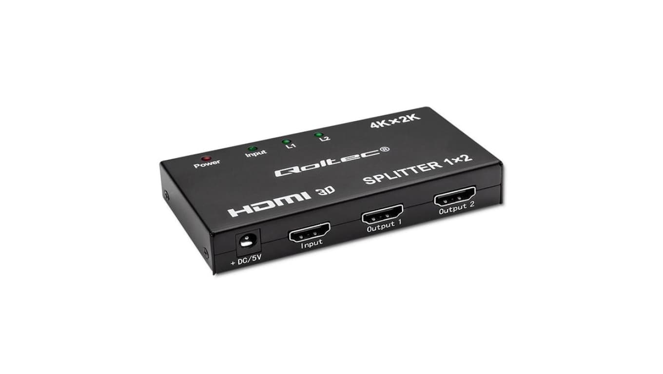 Qoltec Aktywny rozdzielacz Splitter 2 x HDMI 4K x 2K 3.4Gb/s High stability