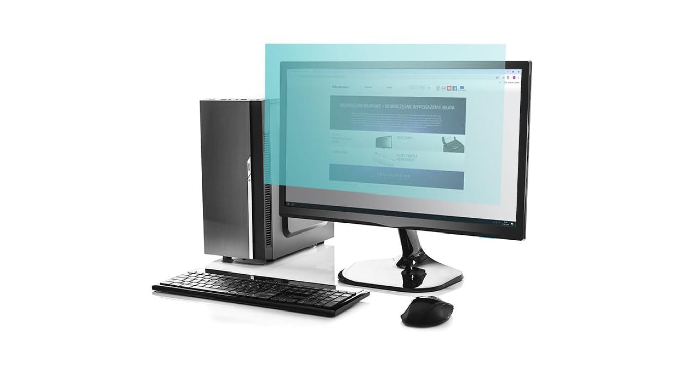 Qoltec Filtr światła niebieskiego 21.5 16:9 Ochrona wzroku Anti Glare Matowy na monitor