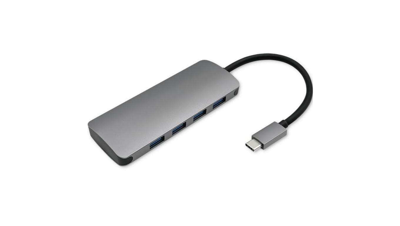 Qoltec Hub Adapter USB-C 3.1 5w1 4x USB 3.0 DC