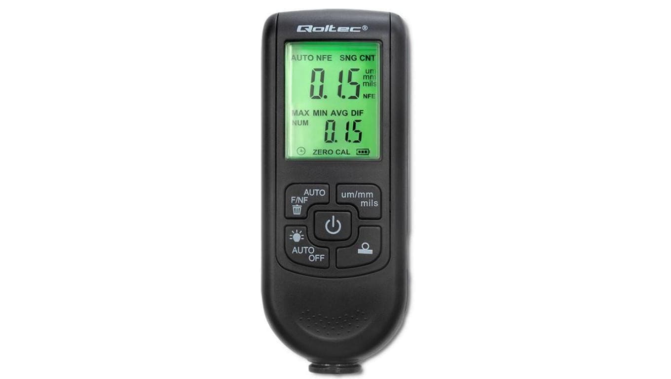 Qoltec Miernik grubości lakieru z wyświetlaczem LCD 0 ~ 2000um