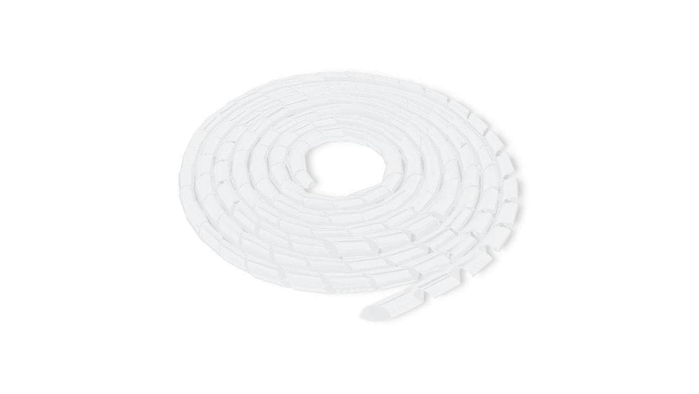 Qoltec Organizer do kabli 6mm 10m Biały/ transparentny