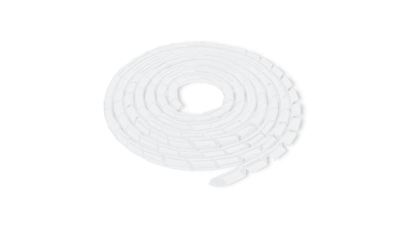 Qoltec Organizer do kabli 6mm 10m Biały/ transparentny