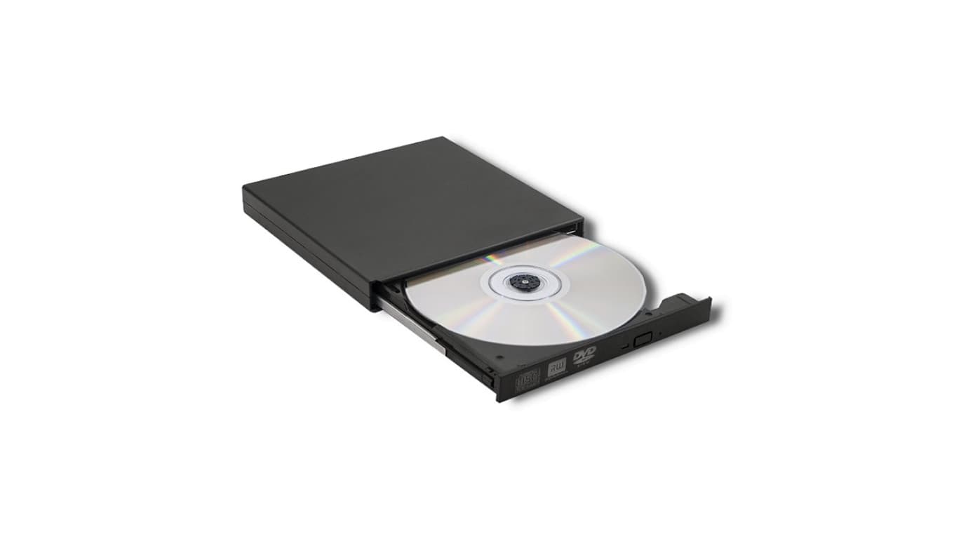 Qoltec Zewnętrzny Napęd Nagrywarka Odtwarzacz płyt CD DVD USB 2.0 Czarny