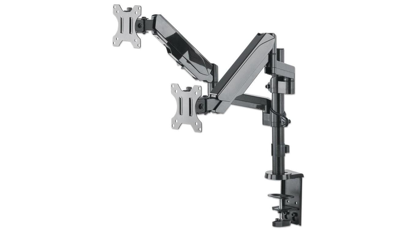 Ramię biurkowe 2X TV LED/LCD 17-32 CALE 8KG sprężyna gazowa 461597