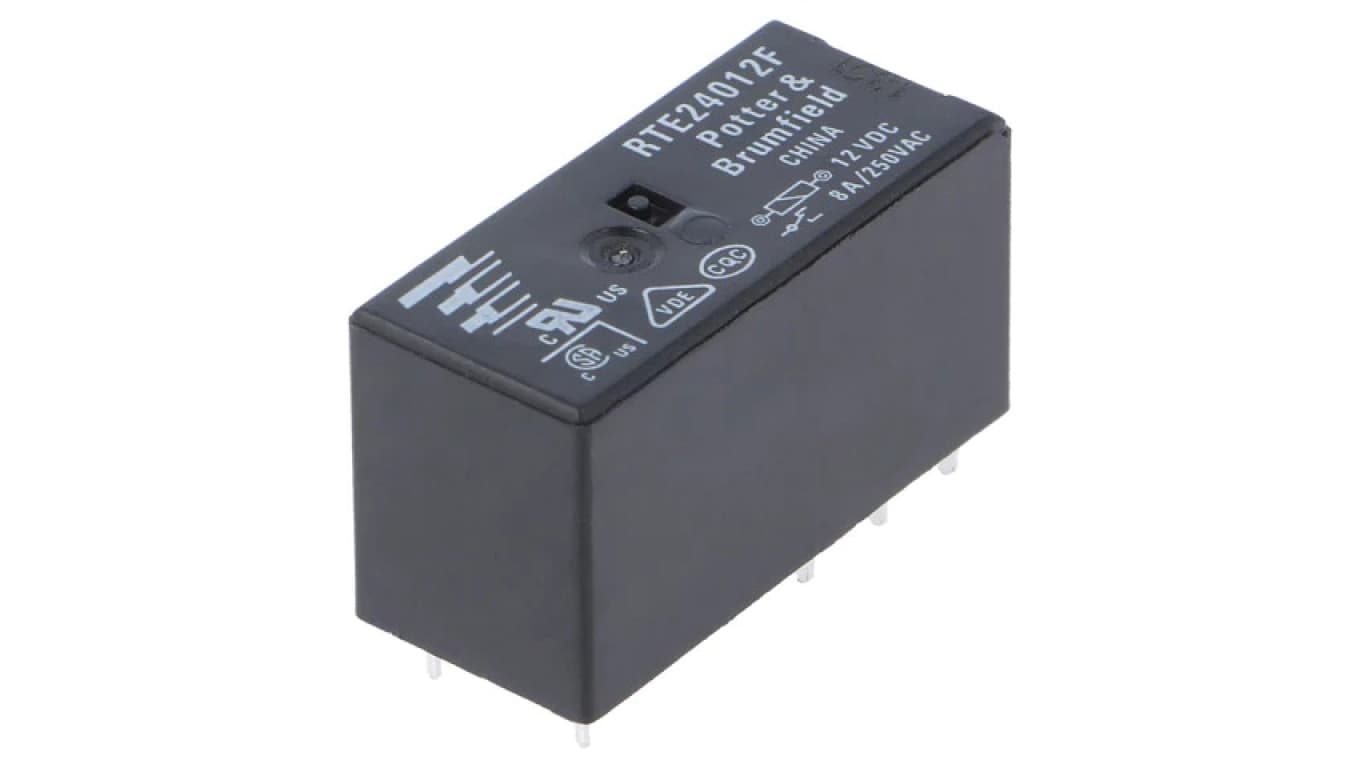 RTE24012F Przekaźnik elektromagnetyczny DPDT Ucewki: 12VDC, 8A/250VAC