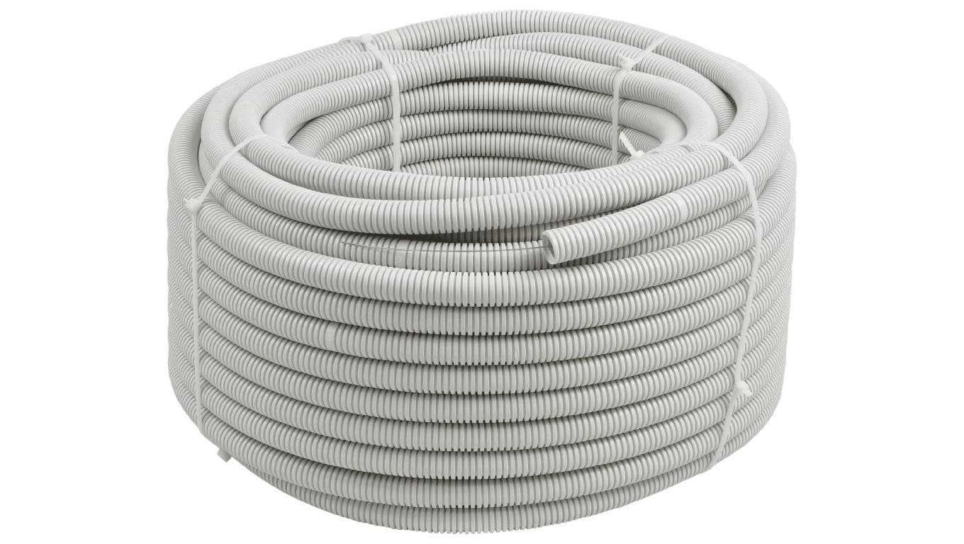 RURA PESZEL KARBOWANA 40mm SZARA Z PILOTEM 25M