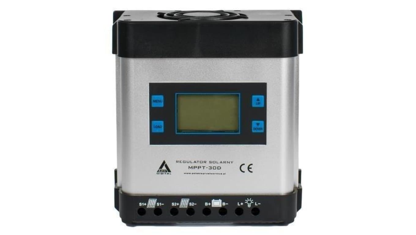 Regulator solarny Kontroler ładowania MPPT 30A 12V/24V LCD AZO