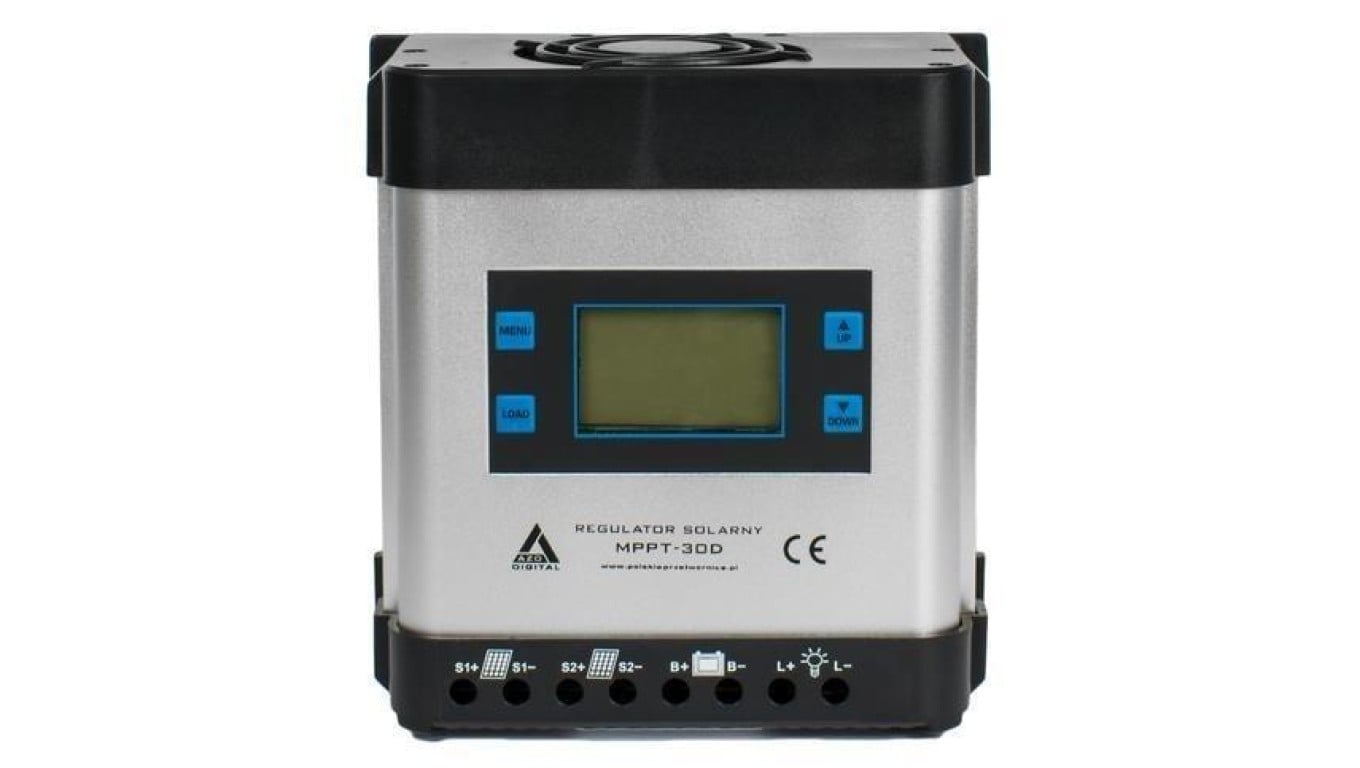 Regulator solarny Kontroler ładowania MPPT 30A 12V/24V LCD AZO