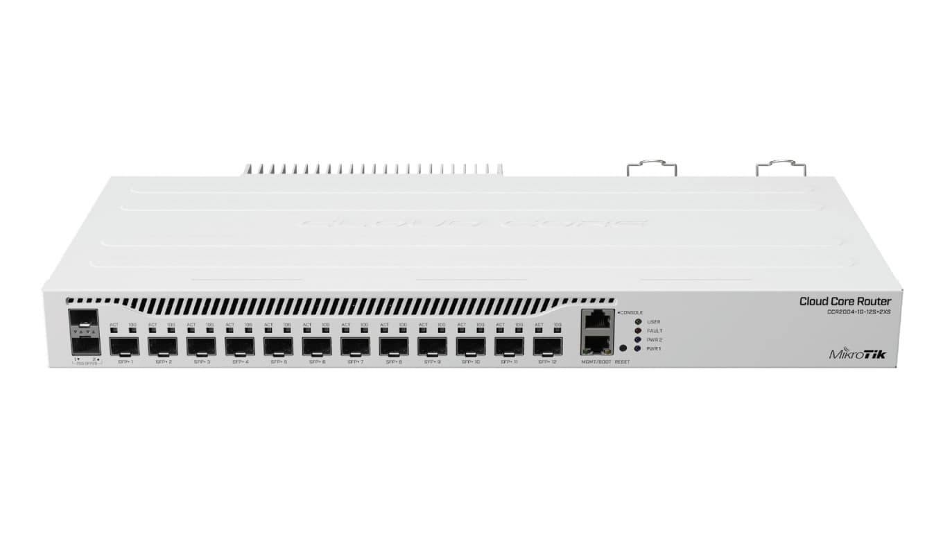 Router 12x SFP+, 2x SFP28, 1x RJ45 1000Mb/s MikroTik CCR2004-1G-12S+2XS