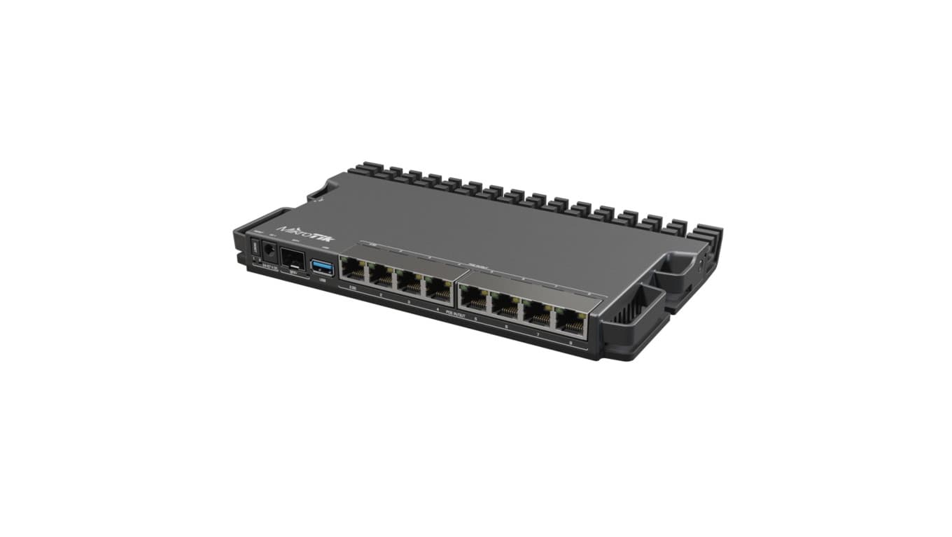 Router 7x RJ45 1000Mb/s PoE, 1x RJ45 2.5Gb/s PoE, 1x SFP+, 1x USB 3.0 MikroTik RB5009UPr+S+IN