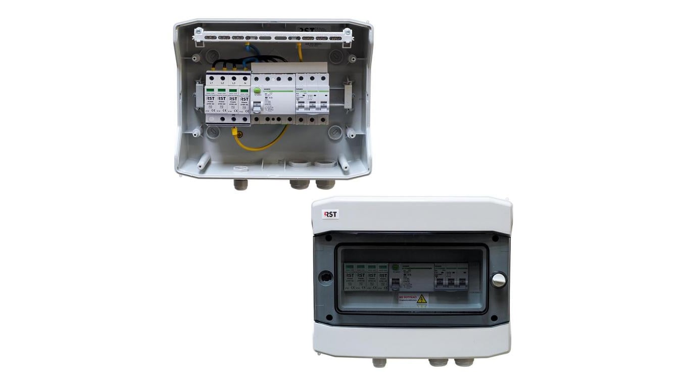 Rozdzielnica PV RST AC-416 3F, SPD-T2, B16A, RDC 40A-0,3, RST PV/T2/AC/ RCD/PGw