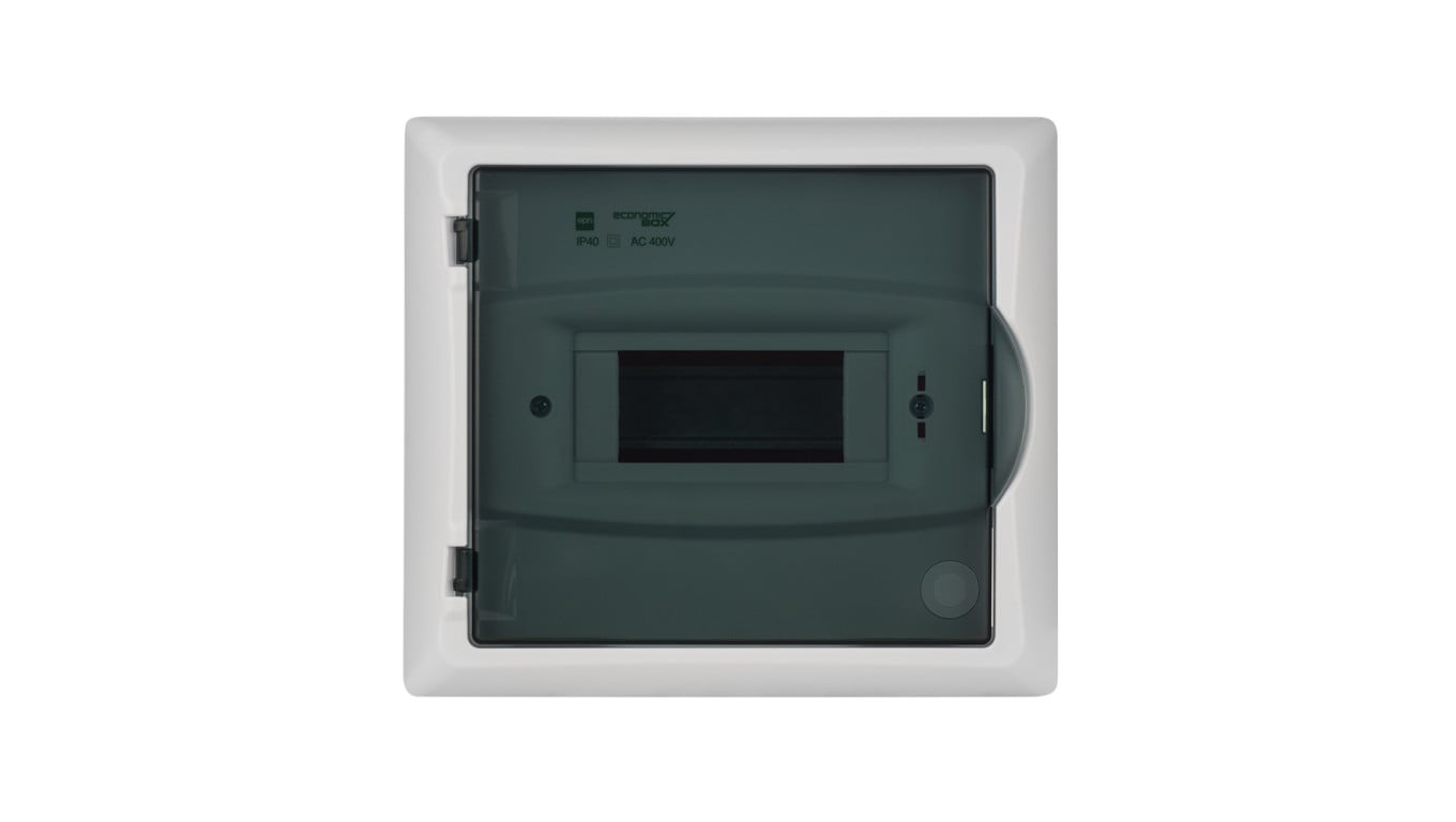 Rozdzielnica modułowa 1x6 p/t ECONOMIC BOX RP 1/6 drzwi transparentne (N+PE) IP40 2511-01