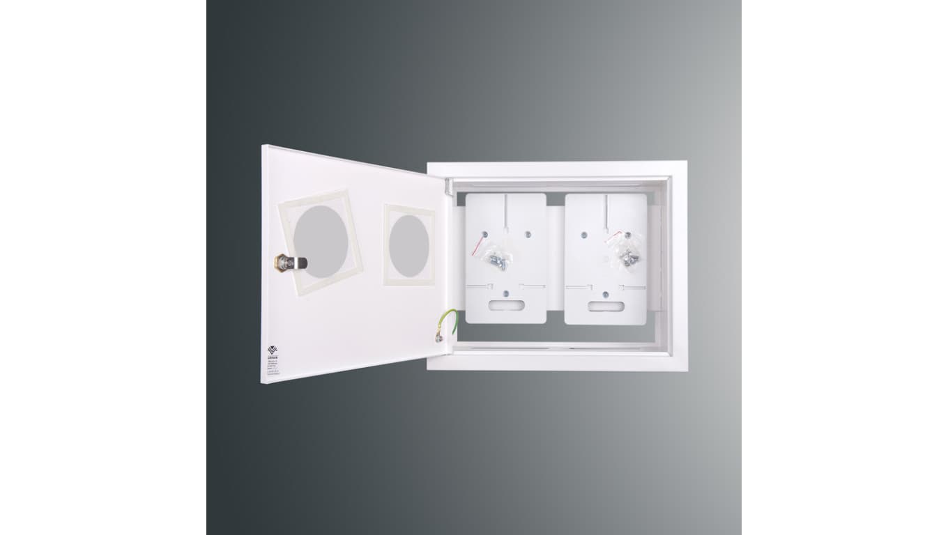 Rozdzielnica p/t licznikowa RW 25NN 2T1F 312x403x170 pełne drzwi z.p.9081 IP30 RAL9003