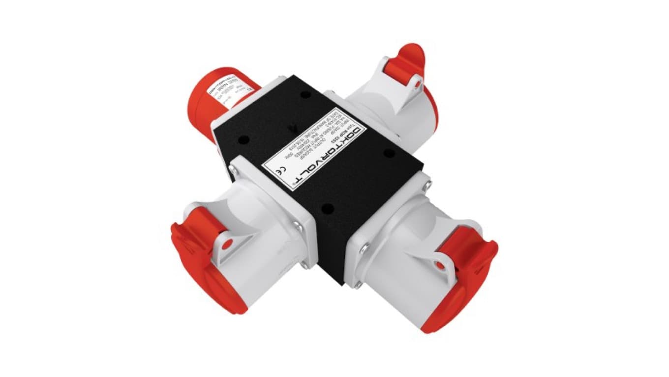 Rozgałęźnik 3-fazowy wejście 1x32A 5P/ wyjście 3x32A 5P IP44 ROP 3253 6383