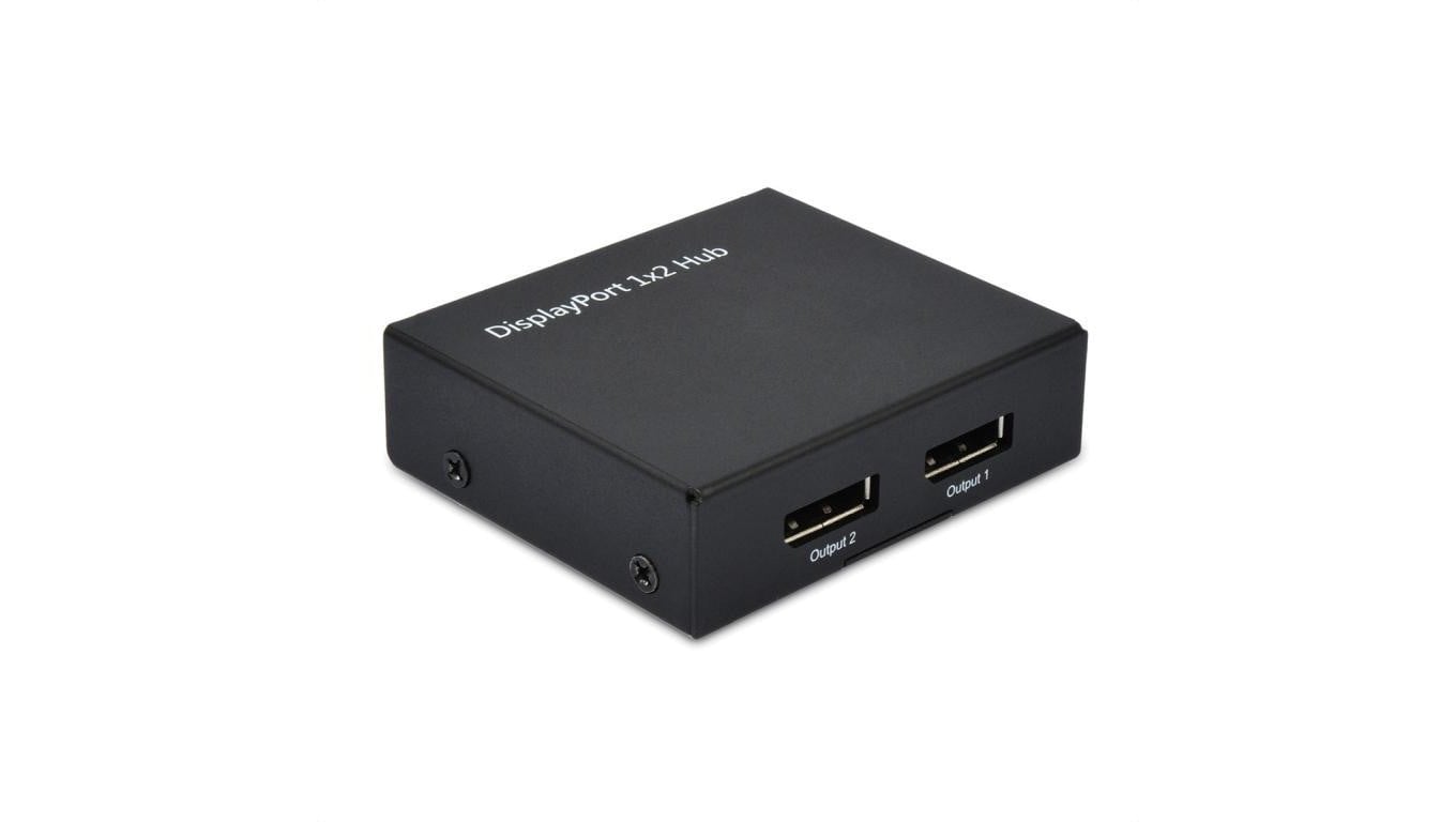 Rozgałęźnik wideo VALUE DisplayPort z funkcją huba, 2-kanałowy