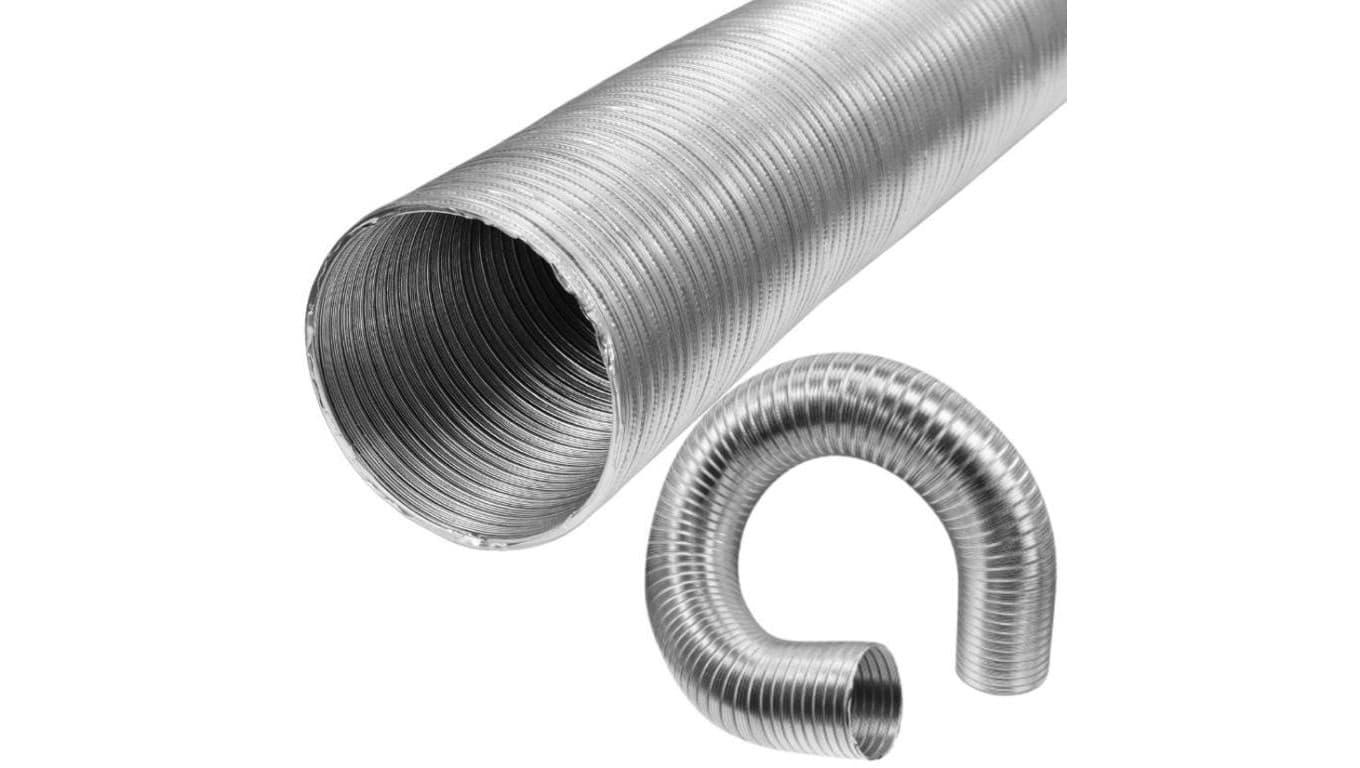 Rura aluminiowa spiro kanał wentylacyjny rozciągliwy Fi 120 długość do 3m