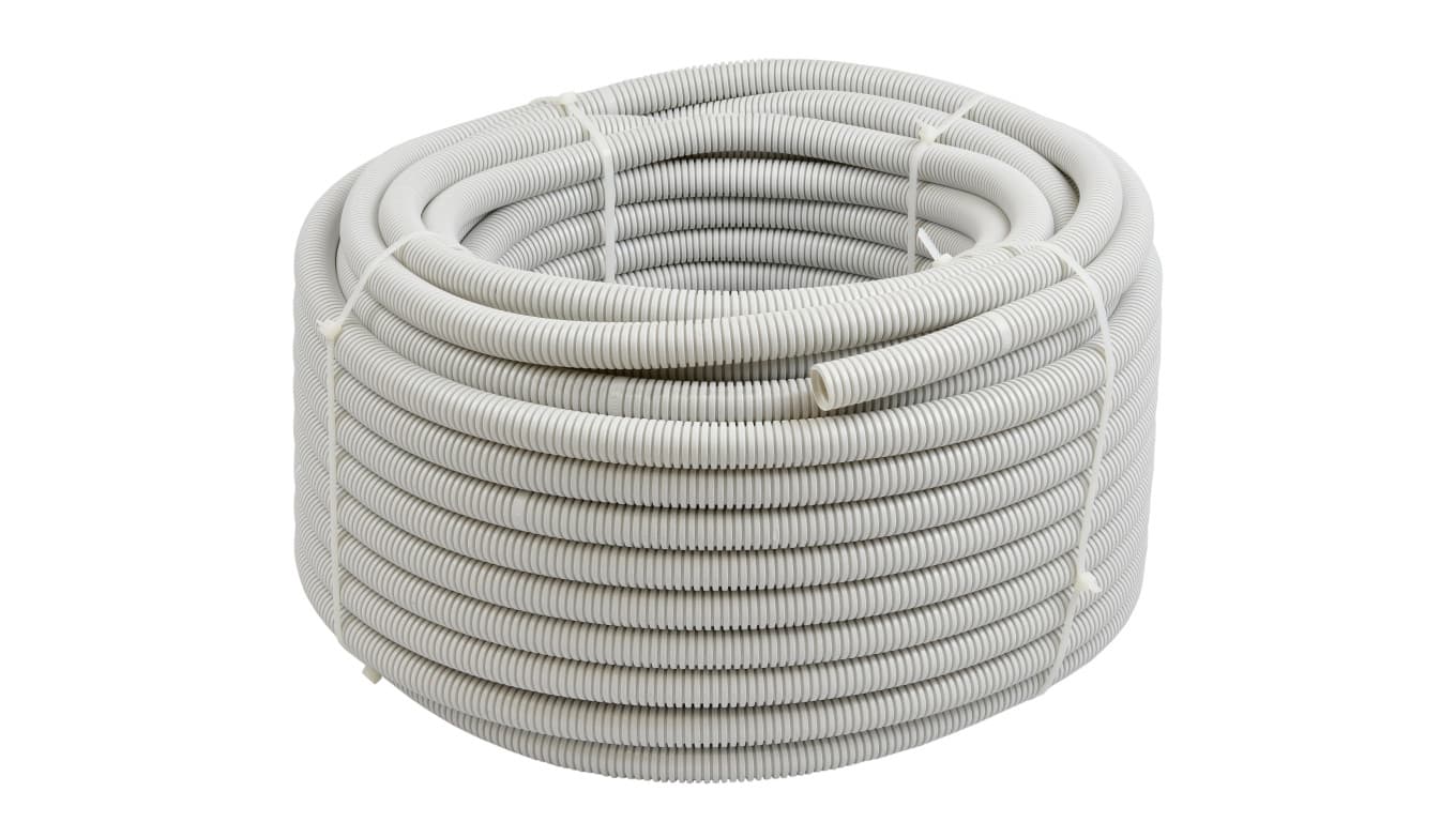 Rura karbowana RKGL 40 szara 320N z pilotem 25 m 444040 /1szt/