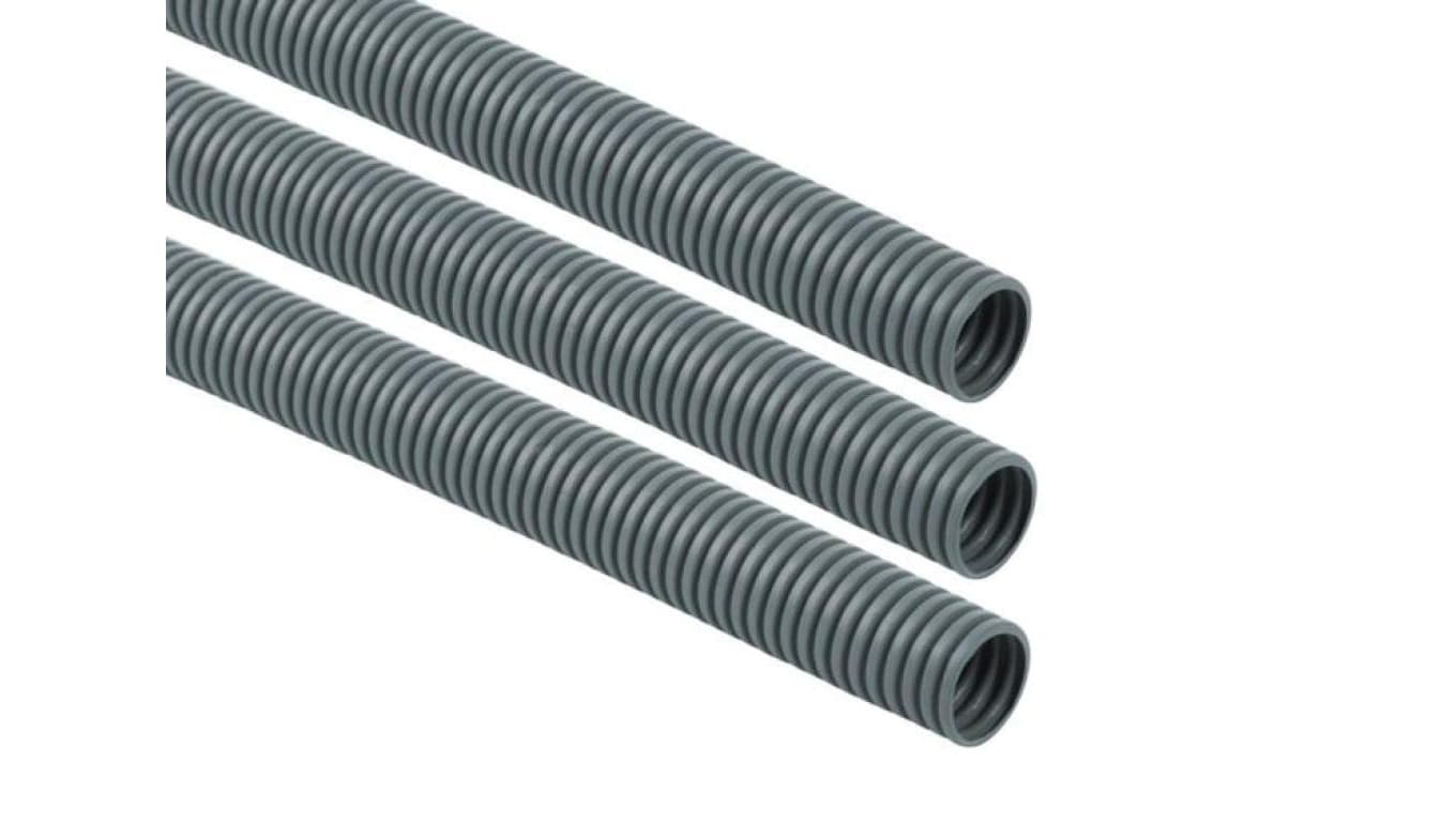 Rura osłonowa karbowana 25/21 PVC, szara /opak. = 50m/